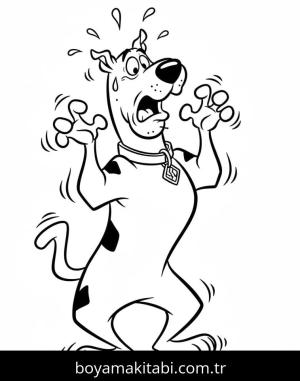 Scooby Doo boyama sayfası – eğlenceli etkinlik, el becerilerini geliştirir