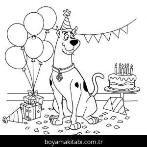 Scooby Doo boyama sayfası – sanatsal çalışma, çocuklar için