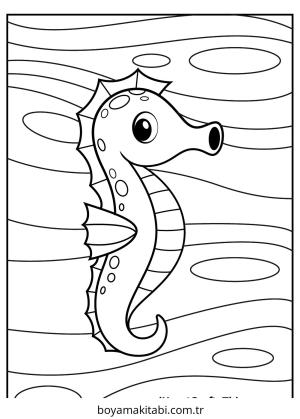 Seahorse boyama sayfası – yaratıcılığı geliştirir, keyifli zaman
