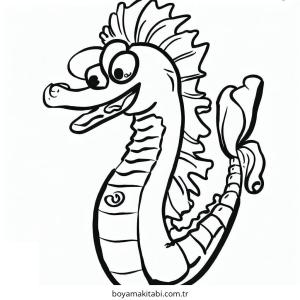Seahorse boyama sayfası – eğitici aktivite, yaratıcılık