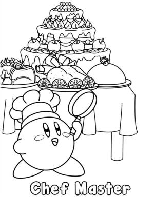 Şef boyama sayfası,  coloring page, Kirby Usta Aşçı, 