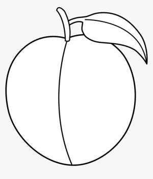 Şeftali boyama sayfası,  coloring page, Basit Şeftali 1, 