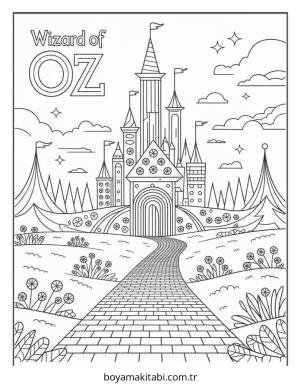 Şehir boyama sayfası – eğitici aktivite, yaratıcılık