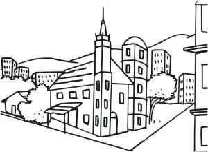 Şehir boyama sayfası,  coloring page, Şehir yazdır, 