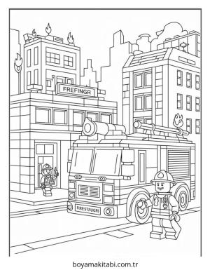 Şehir boyama sayfası – yaratıcılık, eğlenceli etkinlik