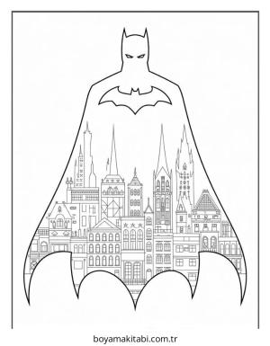 Şehir boyama sayfası – okul öncesi, evde etkinlik