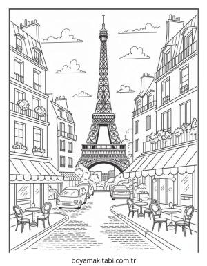 Şehir boyama sayfası – yaratıcılığı geliştirir, keyifli zaman