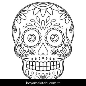 Şeker Kafatası boyama sayfası – eğitici aktivite, yaratıcılık