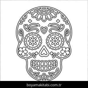 Şeker Kafatası Boyama Sayfaları