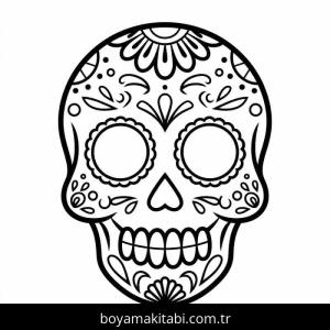 Şeker Kafatası boyama sayfası – ücretsiz yazdır, boyama etkinliği