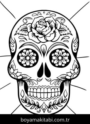 Şeker Kafatası boyama sayfası – yaratıcılık, eğlenceli etkinlik