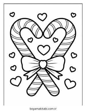 Şeker boyama sayfası – PDF indir, sevimli karakter