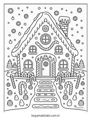 Şeker boyama sayfası – boyama etkinliği, çocuk aktivitesi