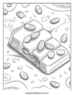 Şeker boyama sayfası – boyama çalışması, yaratıcılığı geliştirir
