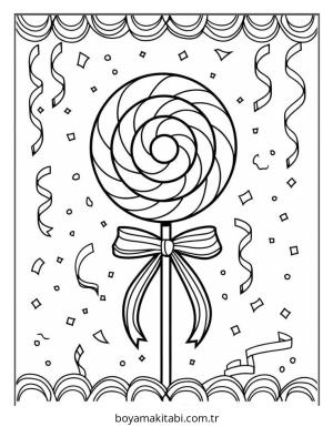 Şeker boyama sayfası – eğitici aktivite, yaratıcılık