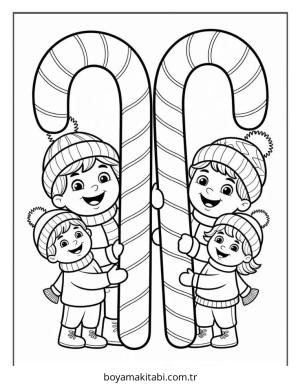 Şeker boyama sayfası – el becerilerini geliştirir, boyama çalışması