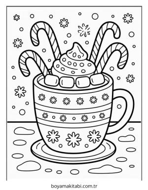 Şeker boyama sayfası – basit çizim, kolay boyama