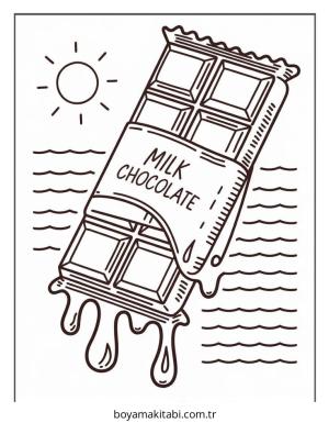 Şeker boyama sayfası – evde etkinlik, ücretsiz yazdır