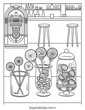 Şeker boyama sayfası – yaratıcılığı geliştirir, keyifli zaman