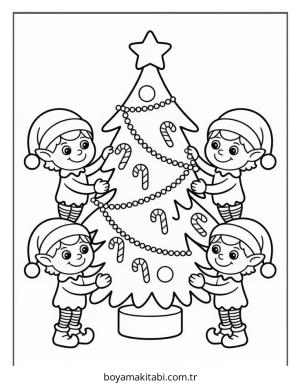 Şeker boyama sayfası – çizgi film temalı, basit çizim