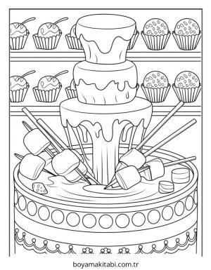 Şeker boyama sayfası – kolay boyama, eğitici aktivite