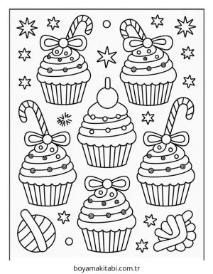Şeker boyama sayfası – kolay boyama, eğitici aktivite