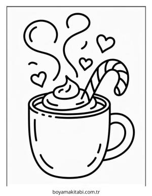 Şeker boyama sayfası – renkli çizimler, okul öncesi