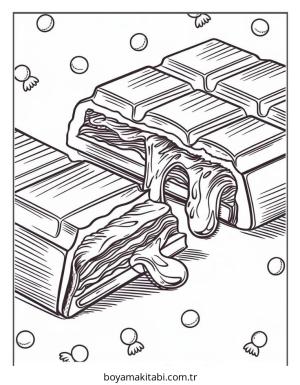 Şeker boyama sayfası – eğlenceli etkinlik, el becerilerini geliştirir