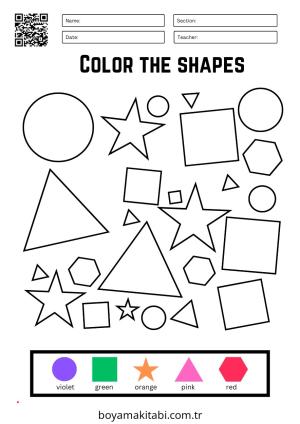 Şekil Boyama Sayfaları