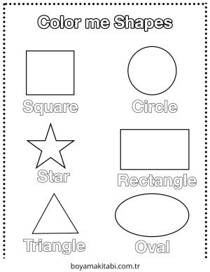 Şekil boyama sayfası – PDF indir, sevimli karakter