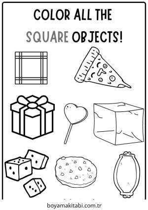 Şekil Boyama Sayfaları