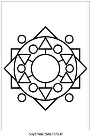 Şekiller boyama sayfası – çocuk aktivitesi, PDF indir