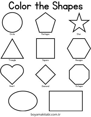 Şekiller boyama sayfası – ücretsiz yazdır, boyama etkinliği