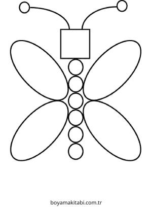 Şekiller boyama sayfası – çocuk aktivitesi, PDF indir