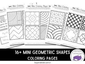 Şekiller boyama sayfası – kolay boyama, eğitici aktivite