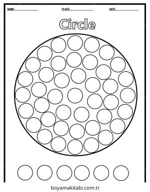 Şekiller boyama sayfası – renkli çizimler, okul öncesi