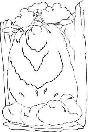 Şelale boyama sayfası,  coloring page, Ücretsiz Şelale, 