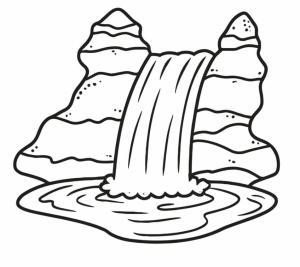 Şelale boyama sayfası,  coloring page, Küçük Şelale, 