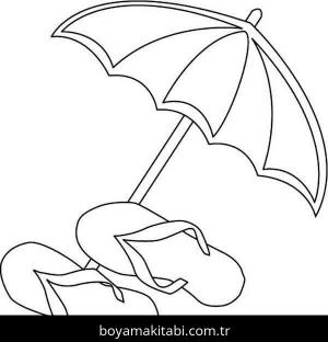 Şemsiye boyama sayfası – yaratıcılığı geliştirir, keyifli zaman