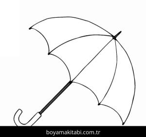 Şemsiye boyama sayfası – ücretsiz yazdır, boyama etkinliği