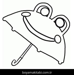 Şemsiye boyama sayfası – ücretsiz yazdır, boyama etkinliği