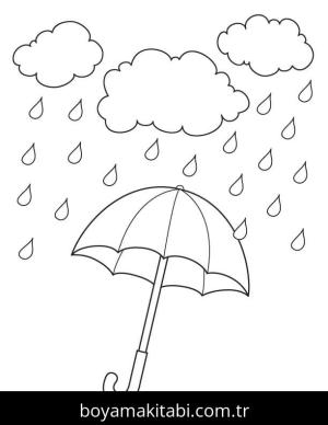 Şemsiye boyama sayfası – yaratıcılığı geliştirir, keyifli zaman