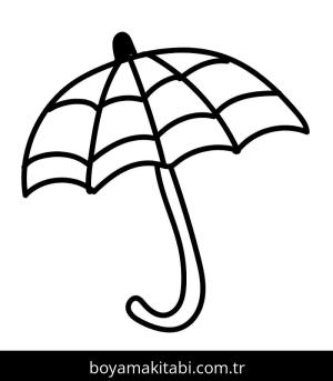 Şemsiye boyama sayfası – eğitici aktivite, yaratıcılık