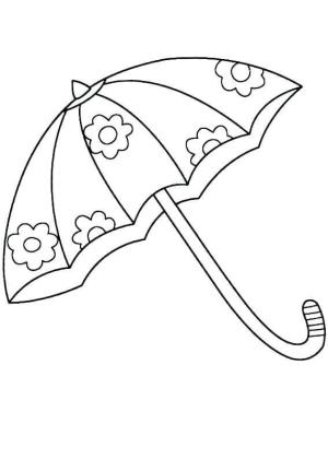 Şemsiye boyama sayfası,  coloring page, Çiçek Şemsiye, 