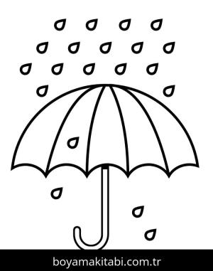 Şemsiye boyama sayfası – yaratıcılığı geliştirir, keyifli zaman