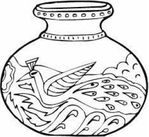 Seramik boyama sayfası,  coloring page, Basit Seramik Vazo, 