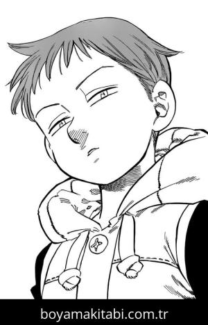 Seven Deadly Sins boyama sayfası – basit çizim, kolay boyama