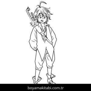 Seven Deadly Sins boyama sayfası – okul öncesi, evde etkinlik