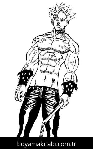 Seven Deadly Sins boyama sayfası – boyama çalışması, yaratıcılığı geliştirir