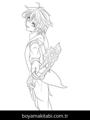 Seven Deadly Sins boyama sayfası – yaratıcılığı geliştirir, keyifli zaman